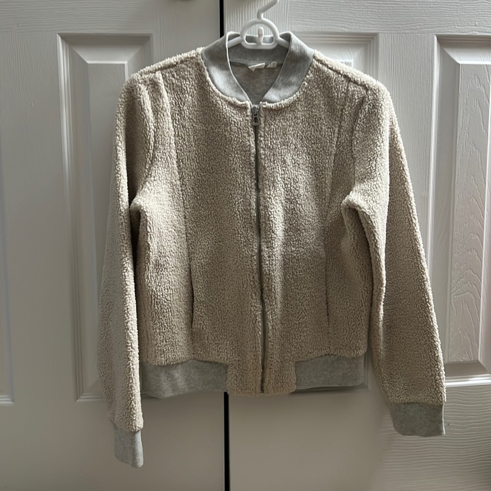 Gap fleece bomber jacket size small